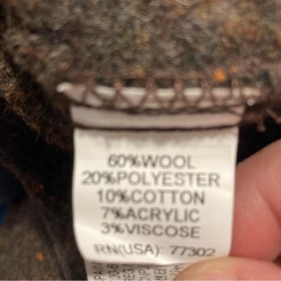 ZARA KNIT Sz S Thick Knit Knee Length Double Breasted Heather Brown Unlined Coat - Picture 7 of 15